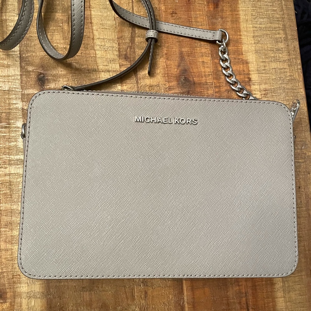 Michael Kors Jet Set Leather Crossbody Bag Large